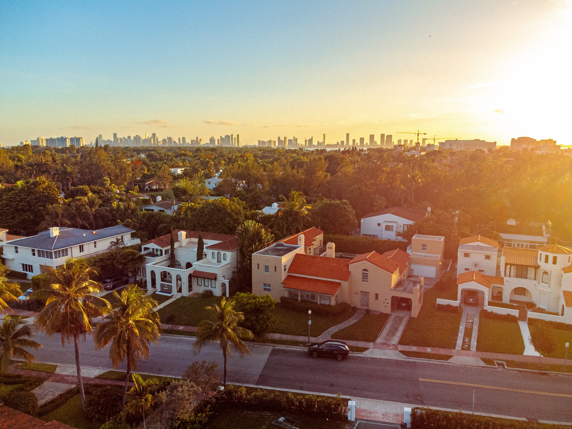 Vibrant-Colored Homes in Bayshore Neighborhood